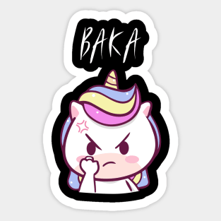 Funny Anime Baka Purple Kawaii Unicorn - Style 01 Sticker